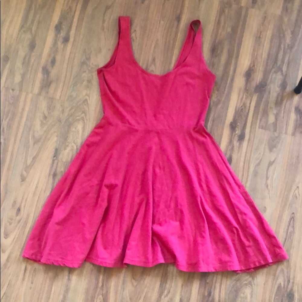 Sparkle & Fade Red A-Line Flare Skater Dress - S